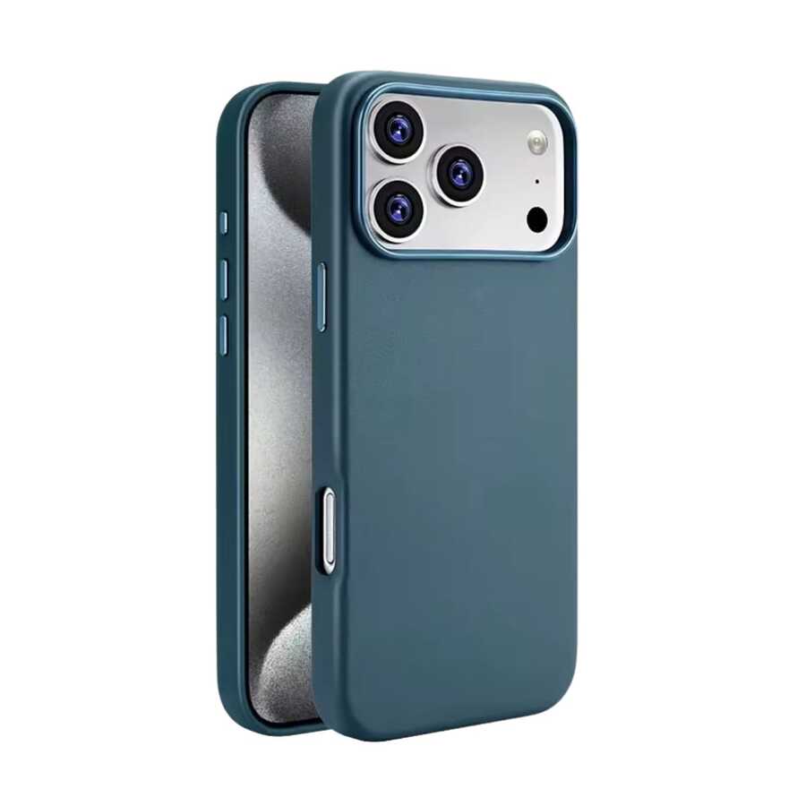 Magnetic Leather Case Cover With MagSafe Induction Protection For IPhone 17, 17Air, 17Pro, 17ProMax - 藍色 - View 1