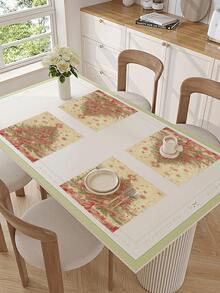 1 Stück Weihnachtsbaum Tischläufer, Weihnachtlicher dekorativer Tischläufer, Weihnachtlicher leinenähnlicher Tischläufer, Tischläufer, Tischläufer, 1 Stück Tischläufer, 4 Stücke Tischsets, 1 Stück Kissenbezug, 3 Produkte erhältlich, saisonale Heimdekoration für Innen-/Außenpartys, Winterliche Heimdekoration, Weihnachtsdekoration, Weihnachtszimmer Dekoration, Weihnachtsparty Dekoration - Verschiedenfarbig - Übersicht 17