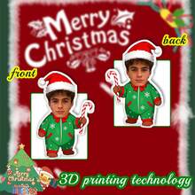 Almohada personalizada con cara divertida de invierno - Impresión personalizada a doble cara, almohada con cara personalizada - Ropa de dormir navideña, regalo ideal para cumpleaños, Acción de Gracias, Navidad, adecuada para la respiración única de mamá, adecuada para ella, él, lavable a máquina, impresión digital