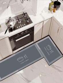 [HOT!!!] 1pc Soft Rubber Kitchen Mat, 3.5mm Thick Kitchen Rug, Minimalist Cartoon Stylish Kitchen Absorbent Mat Large Carpet, Can Be Self-Cut To Fit Kitchen Size, Surface Fabric Material, Middle Sponge Layer, Bottom Rubber Layer, Suitable For Kitchen Rugs, Kitchen Decor, Wedding Decor, Home Decor, Bathroom Mat, Entryway Mat, Laundry Room Mat, Hallway Carpet, Living Room Mat, Etc. - Multicolor - View 9