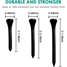 THIODOON Golf Tees Professional Natural Wood Golf Tees Pack Of 100, Golfing Tees Multiple Colors Size 3-1_4 Inch, 2-3_4 Inch Or 2-1_8 Inch, Tall Golf Tees Bulk Reduce Side Spin And Friction - ColorE - View 3