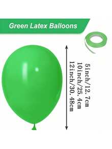 50/100PCS 5/10/12inch Green Balloons Latex Balloons Helium Balloons For Birthday Graduation Shower Wedding Holiday Party Decoration, Green Ribbon - Mint Green - View 2