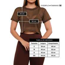 KIT 2 Cropped Tulle Fitness Transparent Gym Crossfit Running Tulle Blouse - 淡紫色/黑色 - 查看 2