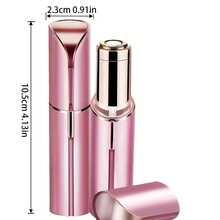 Women's Electric Facial Hair Remover & Epilator With LED Light - Portable, Lipstick-Sized, For Upper Lip, Chin, Face, Legs, Wireless Design For Travel & Home Use, Painless Hair Removal, Compact & Easy To Use, Precise LED Light (Batteries Required)