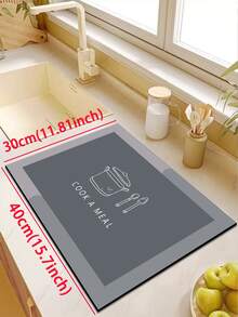 [HOT!!!] 1pc Soft Rubber Kitchen Mat, 3.5mm Thick Kitchen Rug, Minimalist Cartoon Stylish Kitchen Absorbent Mat Large Carpet, Can Be Self-Cut To Fit Kitchen Size, Surface Fabric Material, Middle Sponge Layer, Bottom Rubber Layer, Suitable For Kitchen Rugs, Kitchen Decor, Wedding Decor, Home Decor, Bathroom Mat, Entryway Mat, Laundry Room Mat, Hallway Carpet, Living Room Mat, Etc. - Multicolor - View 15
