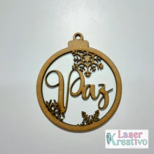 Esfera Decorativa (PAZ) en MDF 3 MM Color Natural. (1 Pieza) - Camel - Ver 1