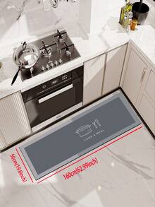 [HOT!!!] 1pc Soft Rubber Kitchen Mat, 3.5mm Thick Kitchen Rug, Minimalist Cartoon Stylish Kitchen Absorbent Mat Large Carpet, Can Be Self-Cut To Fit Kitchen Size, Surface Fabric Material, Middle Sponge Layer, Bottom Rubber Layer, Suitable For Kitchen Rugs, Kitchen Decor, Wedding Decor, Home Decor, Bathroom Mat, Entryway Mat, Laundry Room Mat, Hallway Carpet, Living Room Mat, Etc. - Multicolor - View 14