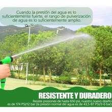 Manguera Extensible 15m con Pistola de Riego Multifunción Alta Presión para Jardín Hogar y Lavado de Autos - Verde - Ver 7