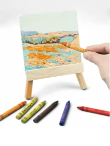 24/12/8/6/Ensemble de crayons de couleur et de pastels à l'huile, fournitures d'art non tachantes, matériel de dessin pour la maternelle - Couleurs vives et sûres pour la peinture créative des enfants, idéal pour l'éducation artistique précoce et les projets d'artisanat manuels des tout-petits. - Multicolore - Voir 2