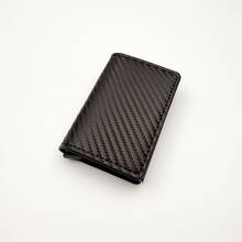 Men's Airtag Wallet With Zipper Coin Pocket, Multifunctional Automatic Pop-Up Metal Card Holder, RFID Anti-Theft Design, Simple Business Plastic Style [All Seasons] Suitable For 10 Scenarios - Black - View 13