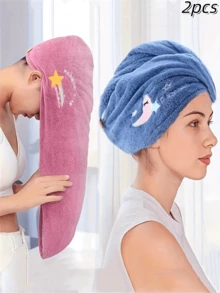 1/5条装干发巾，超强吸水，不起球，柔软亲肤，速干护发，男女通用，适合作为女友/情人节/感恩节礼物 - 彩色 - 查看 20