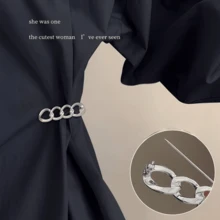 Strângetor de cataramă curea cu lanț din denim, curea metalică reglabilă pentru blugi lejeri, cleme cu nasturi cu fixare instantanee pentru îmbrăcăminte și rochii pentru femei, cleme reutilizabile din denim - Multicolor - Vizualizare 3