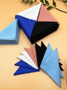 10pcs Scalloped Edge Embroidery Fabric Precut, 9.84 Inches*9.84 Inches, Soft Fabric Suitable For DIY Sewing, Crafts, Trims And Garments - Multicolor - View 6