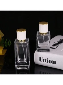 1pc Glass 30/50ML High-Grade Perfume Bottle Thickened Glass Perfume Separate Bottle Screw Spray Perfume Glass Bottle Makeup Bottle - Multicolor - View 8