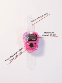 1pc 2026 Spring Ramadan | Mini Finger Ring With Flower & Rhinestone Counter, Middle Eastern Ramadan Prayer Counting Tool - Multicolor - View 1