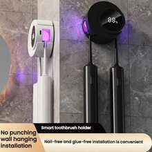 Smart Toothbrush Disinfection Rack - Wall Mounted, Double Slot Storage, Suitable For Any Type And Size Of Toothbrush. Durable Plastic Material, USB Charging, Modern Bathroom Toothbrush Holder, Stylish Design, Bathroom Accessories, Holiday Gifts - Multicolor - View 7