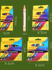 24/12/8/6/Ensemble de crayons de couleur et de pastels à l'huile, fournitures d'art non tachantes, matériel de dessin pour la maternelle - Couleurs vives et sûres pour la peinture créative des enfants, idéal pour l'éducation artistique précoce et les projets d'artisanat manuels des tout-petits. - Multicolore - Voir 7
