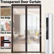 1pc AIYYIPA Transparent Magnetic Door Curtain - Auto-Closing Thermal Insulation EVA Door Divider, Suitable For Home & Office, Easy-To-Clean Surface, Seamless Fabric Design, Simple Installation, Modern Home Decor - Multicolor - View 2