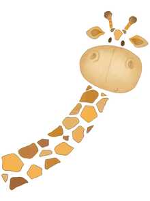 1/2 piezas Pegatinas de pared de jirafa coloridas y lindas, pegatinas de decoración para habitación de niños, pegatinas para puertas, uso en múltiples escenarios, pintura caprichosa - Multicolor - Ver 14