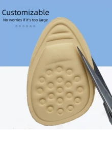 3 Pairs - 5D Soft Memory Foam Cushion Insoles, Anti-Slip High Heel Forefoot Pads - Sweat-Absorbent & Breathable - Half Size Up Inserts - Suitable For Pointed Toe High Heels - Non-Fatiguing Insoles, Solid Color Basic Style, Suitable For Commuting, Office, Wedding, Party, Holiday, All Seasons - Hai màu - Xem 4