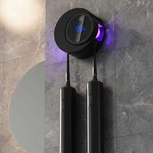 Smart Toothbrush Disinfection Rack - Wall Mounted, Double Slot Storage, Suitable For Any Type And Size Of Toothbrush. Durable Plastic Material, USB Charging, Modern Bathroom Toothbrush Holder, Stylish Design, Bathroom Accessories, Holiday Gifts - Multicolor - View 11