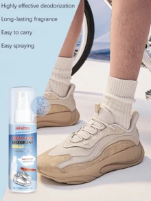 JAKEHOE; 100ml; Xịt khử mùi giày và tất; Khử mùi giày; Làm thơm giày và tất; Nhanh chóng loại bỏ mùi hôi từ giày và tất, giữ cho chúng luôn tươi mát và khô ráo, đồng thời giảm sự phát triển của vi khuẩn. - chất khử mùi - Xem 5