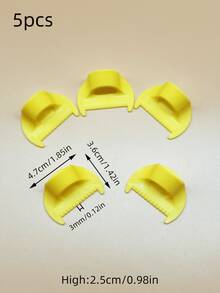 3毫米手工缝边锁边工具缝纫导向器，缝纫针规尺，迷你指尺套装，适用于皮革/布料/工艺缝纫，黄色，1个/5个/10个装 - 黃色 - 查看 7