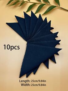 10pcs Scalloped Edge Embroidery Fabric Precut, 9.84 Inches*9.84 Inches, Soft Fabric Suitable For DIY Sewing, Crafts, Trims And Garments - Multicolor - View 8