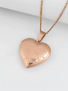 定制心形照片盒式项链 - 家庭母亲节个性化礼物，送给妈妈、奶奶、项链女士，内含定制照片，纪念和缅怀家庭成员和宠物，纪念女士，银/金/玫瑰金项链，珠宝周年纪念礼物 - 情侣装，圣诞礼物 - 彩色 - 查看 11