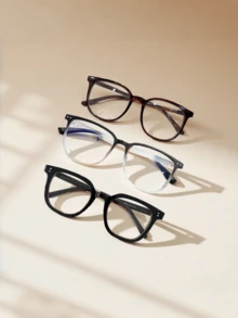 全新普通轻质装饰眼镜，便携、轻便、无感佩戴眼镜，适用于电脑、工作电话、工作眼睛、轻质镜框、无感佩戴、日常佩戴眼镜