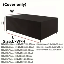 Outdoor Garden Furniture Covers Waterproof, Rainproof, Snowproof Covers Sofa & Chair Covers, Table Covers Dustproof, Outdoor Use Durable Furniture Protective Covers Includes Zippered Storage Bag,Kitchen Decor,Household Items - Black - View 12