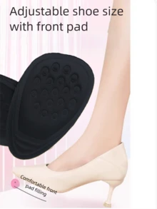 3 Pairs - 5D Soft Memory Foam Cushion Insoles, Anti-Slip High Heel Forefoot Pads - Sweat-Absorbent & Breathable - Half Size Up Inserts - Suitable For Pointed Toe High Heels - Non-Fatiguing Insoles, Solid Color Basic Style, Suitable For Commuting, Office, Wedding, Party, Holiday, All Seasons - Hai màu - Xem 9