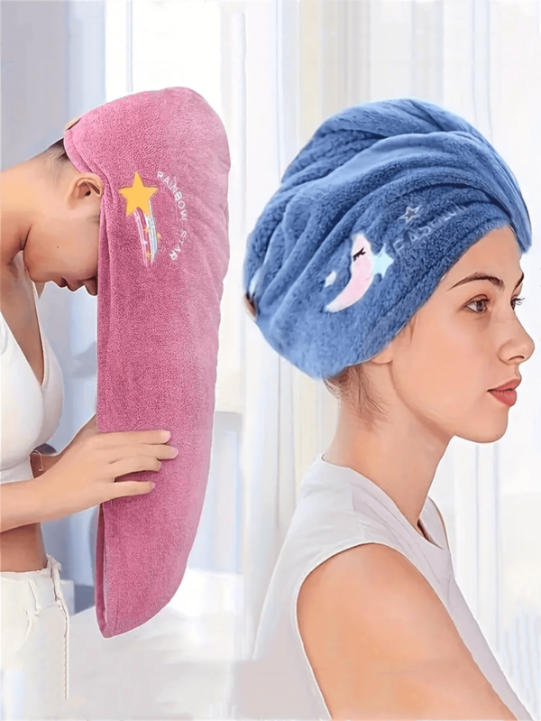2/3/4/5/6pcs Soft & Skin-Friendly Super Absorbent Quick-Drying Hair Towel, Bath Towel, Shower Cap, Hair Clips Set, Unisex With Button, Efficient Drying, No Pilling, Odorless, Women's Favorite, Christmas, Valentine's Day, Thanksgiving Gift Shower Towels For Beaty Salon, Hotel Sports,Home Essentials, Towel, Skin Care