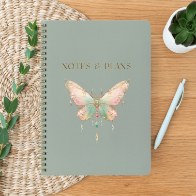 Butterfly Cover Daily Planner: Undated Self-Discipline Task List Journal, Including Priorities, To-Do Lists, Notes, And Accurate 30-Minute Schedules, Suitable For Goal Setting And Time Management For Teens And Adults, Easily Organize Your Tasks And Appointments, Hard Cover Spiral Design, Gift For Butterfly Lovers