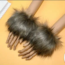 Áo khoác tay ngắn bằng lông nhân tạo dành cho nữ, thời trang để mặc hàng ngày - màu đen - Xem 13