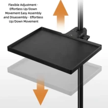 Wig Tray For Tripod Caddy & Wig Stand - Adjustable Multifunctional Tray For Hairdressing (Black) - Đen 1 cái - Xem 5