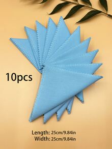 10pcs Scalloped Edge Embroidery Fabric Precut, 9.84 Inches*9.84 Inches, Soft Fabric Suitable For DIY Sewing, Crafts, Trims And Garments - Multicolor - View 12