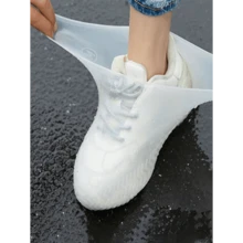 1 Pair Rubber Rain Boot Covers, Silicone Waterproof Shoe Covers, Reusable Slip-Resistant Shoe Protectors For Rainy Days For School,Office,Household,Travel