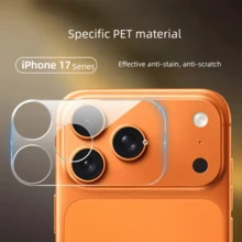 【2025新款隐形手机壳】兼容 17系列，镜头保护膜，磨砂纤维底面，高清玻璃面板，9H防刮防污，超薄贴合，适用于所有手机壳，易于安装和拆卸，无痕，适用于所有Pro Max/Air机型 - 無色 - 查看 4