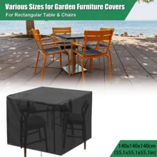 Outdoor Garden Furniture Covers Waterproof, Rainproof, Snowproof Covers Sofa & Chair Covers, Table Covers Dustproof, Outdoor Use Durable Furniture Protective Covers Includes Zippered Storage Bag,Kitchen Decor,Household Items - Black - View 8