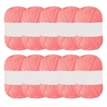 10pcs Embroidery Floss, Acrylic Yarn For DIY Crochet, Knitting Hats, Scarves, Cushions - Multicolor - View 12