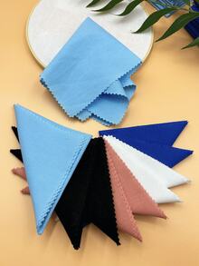 10pcs Scalloped Edge Embroidery Fabric Precut, 9.84 Inches*9.84 Inches, Soft Fabric Suitable For DIY Sewing, Crafts, Trims And Garments - Multicolor - View 3