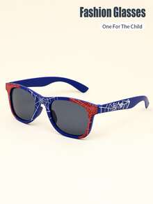 1 Pair Kids/Adults Spider Cartoon Frame Coated Lens Classic Retro Casual Fashion Glasses, Suitable For Daily, Holiday, Party Use