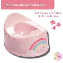 Potty Seat Children's Potty Urinal For Toilet Training Hygienic 900 ML Compact Boy Girl Baby Cute Astronaut Bear Rainbow Training - 藏蓝色 - 查看 3