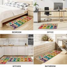 Pieces, Happy Easter Kitchen Rug Set, Colorful Bunny Pattern Print, Farmhouse Country Decor, Soft Flannel, Non-Slip, Easy To Clean - Suitable For Bedroom, Living Room, Dining Room, Bathroom, Entrance - Multicolor - View 9