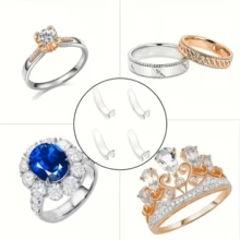 4/8pcs Ring Adjuster, Ring Sizer, Ring Resizer, Ring Size Adjuster, Ring Fitter, Invisible Adjustable Ring Reducer Pad, Fits All Universal Ring Sizes