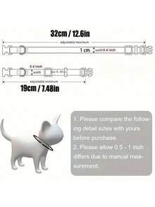 全新猫雏菊花项圈铃铛，安全扣宠物项圈，适用于小型犬和猫