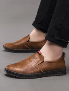Zapatos Formales Informales Y De Negocios Versátiles,Mocasines de conducción casuales para hombres con parte superior de doble capa, Zapatos casuales de moda para hombre.Mocasines Suaves Sin Cordones Para Hombre Exclusivos De La Marca,estilo de deslizamiento para primavera/verano, zapatos suaves y cómodos - Marrón - Ver 7