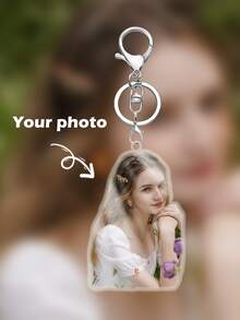 1pc Customized Personalized Acrylic Portrait Keychain, Customized Photos, Personalized Photo Keychain, Suitable For Durable Backpacks Or Car Keychains, Customized Souvenirs, Customized Acrylic Key Pendant, Suitable For Couples, Friends, Pets, Etc, Best Gifts For Women 2025,Customized Ornaments,Makezbright Personalized Gifts - Multicolor - View 6