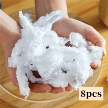 500/100片装彩色一次性食品保鲜膜 - 塑料材质,耐用且柔韧,适用于厨房、野餐、烧烤、派对 - 保持食物新鲜卫生,一次性覆盖物,一次性食品罩,烧烤配件,色彩鲜艳 - 白色 - 查看 12